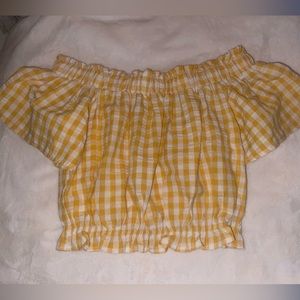 off the shoulder crop top